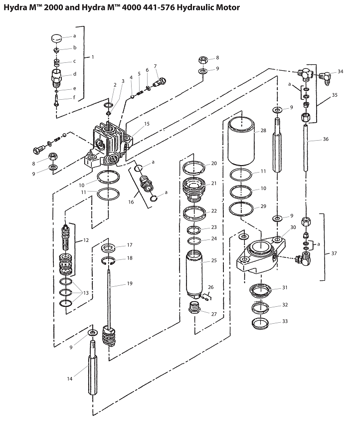 Hydra M2000 and Hydra M4000 441-576 Hydraulic Motor Hydra M2000 and Hydra M4000 441-576 Hydraulic Motor